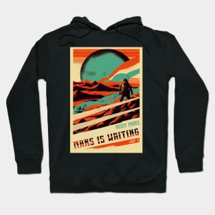 Mars Adventure Vintage Travel Poster Hoodie